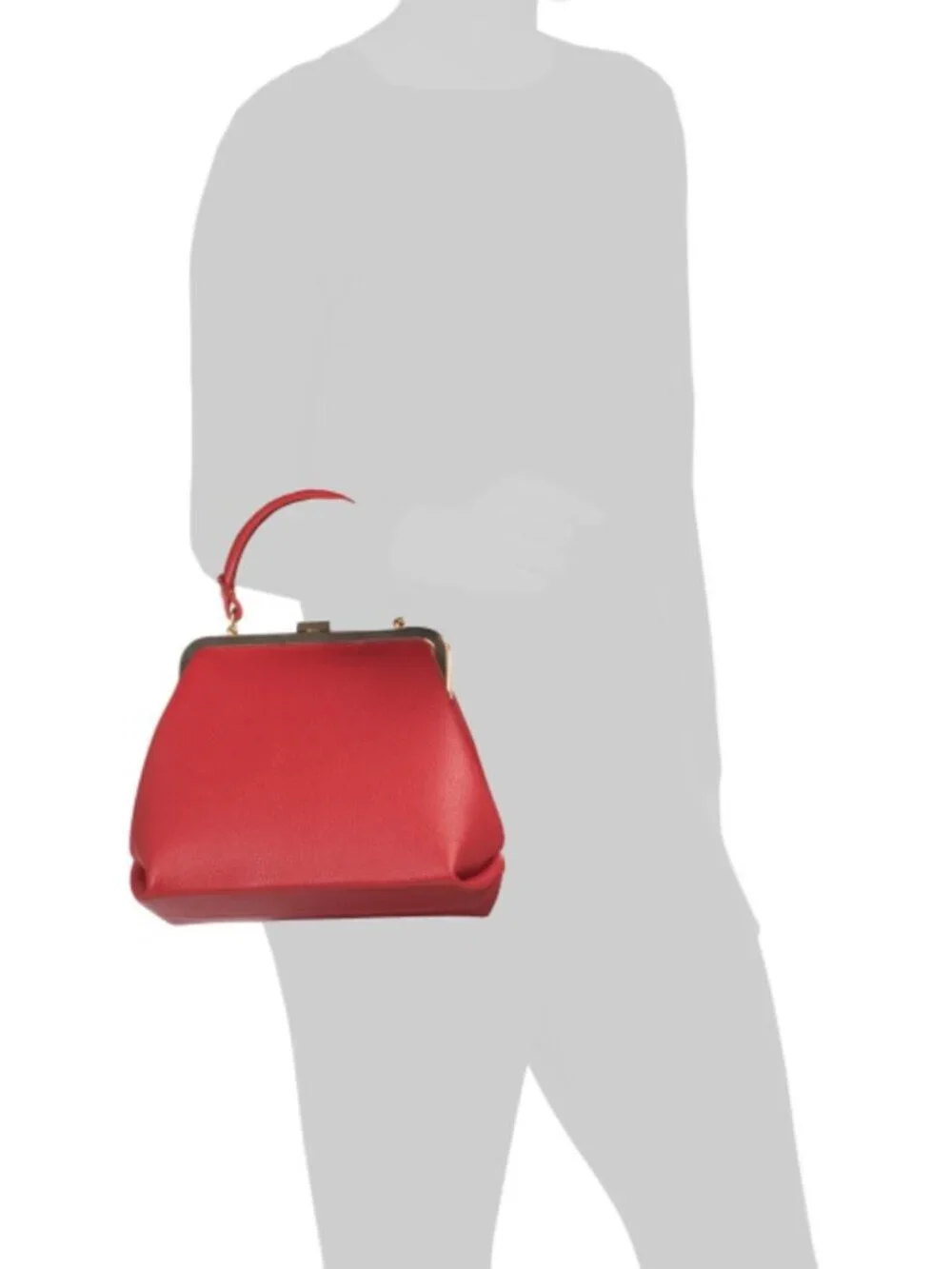 PERSAMAN NEW YORK Made In Italy Leather Clasp Satchel